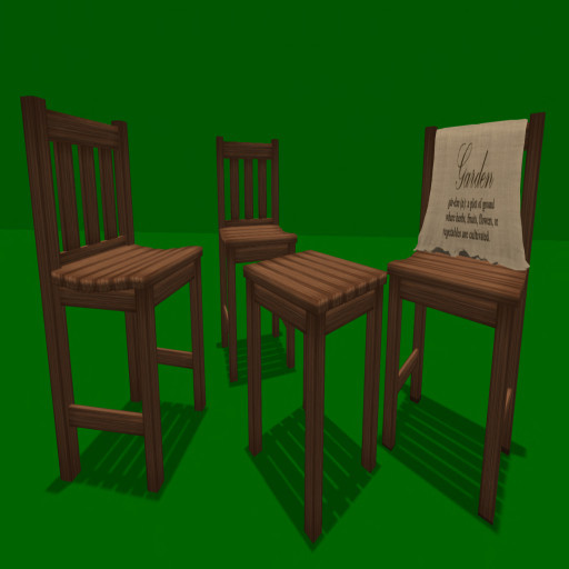 Garden Set Rough Wood