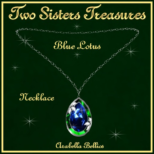 BLUE LOTUS NECKLACE WG