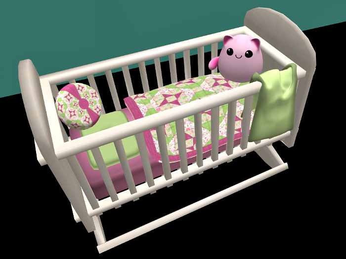 *HMC* Baby Cradle white Pink..
