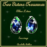 BLUE LOTUS EARRINGS WG