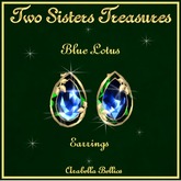 BLUE LOTUS EARRINGS YG