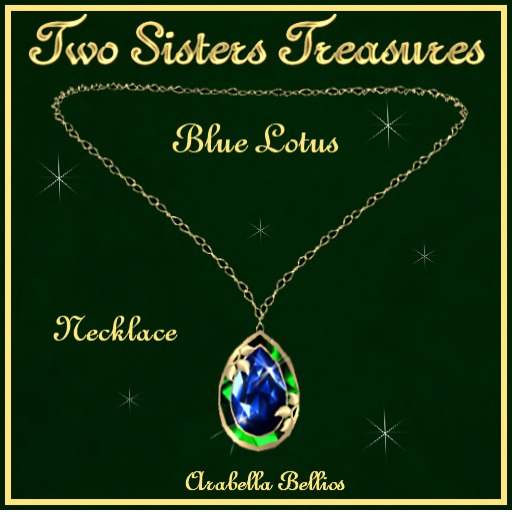 BLUE LOTUS NECKLACE YG