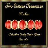 MALIA CABOCHON RUBY SATIN GLASS BRACELET