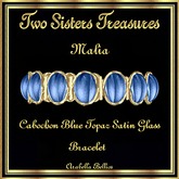 MALIA CABOCHON BLUE TOPAZ SATIN GLASS BRACELET