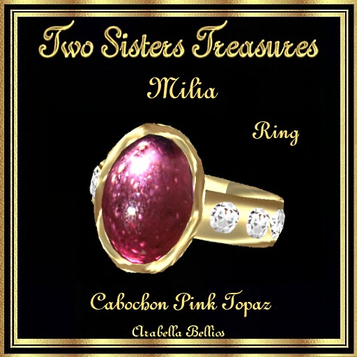MALIA CABOCHON PINK TOPAZ RING