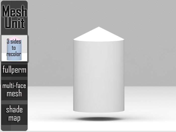 Mesh Unit: Full Perm ➔ Multi-purpose cylindrical shape#3 (multi-face) + shade map