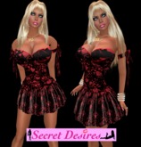 !Secret Desires! Heart Dress - Black and Red