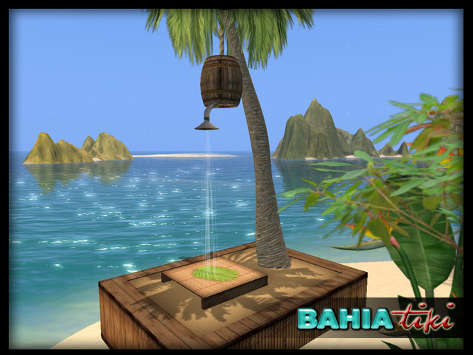Bahia Tiki - Tiki Palm Tree Shower