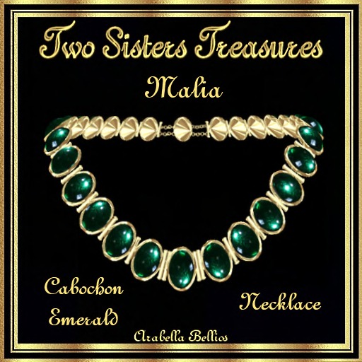 MALIA CABOCHON EMERALD NECKLACE