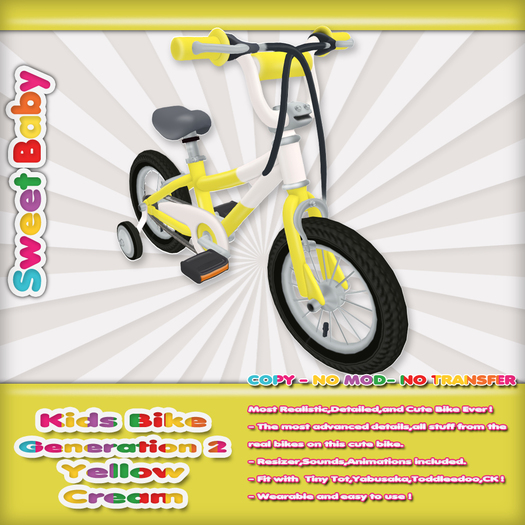 Sweet Baby - Kids Bike Generation 2 - Yellow Cream