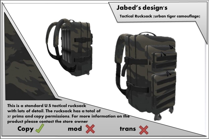Tactical Rucksack [urban tiger camouflage]