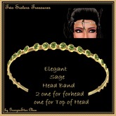 TST Elegant Sage Jeweled Hair Bands