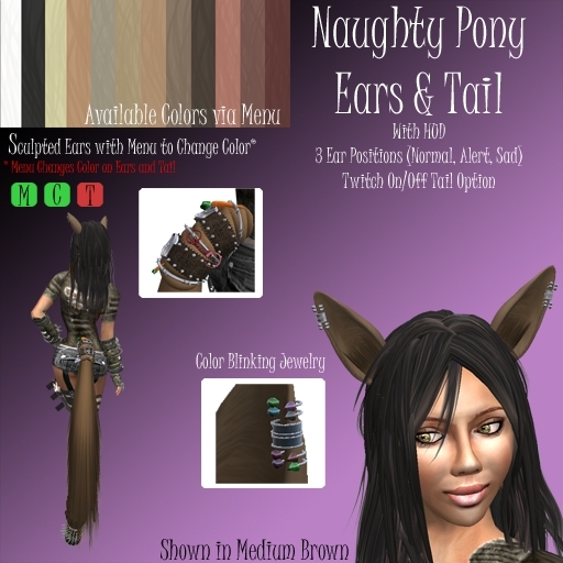 ::Furtropolis:: - Naughty Pony Ears & Tail
