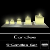 ZC Candles - 5-Candles Set Vanilla
