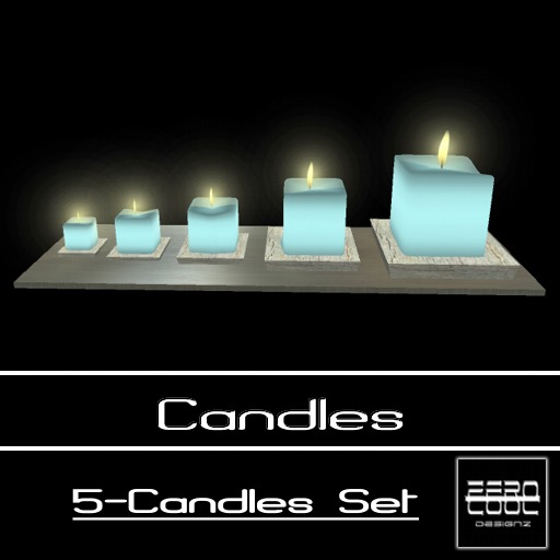 ZC Candles - 5-Candles Set Ocean