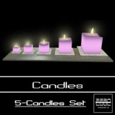 ZC Candles - 5-Candles Set Pink