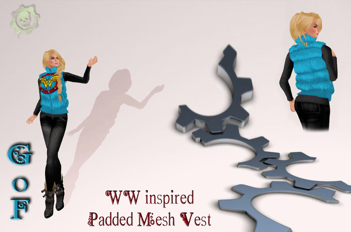 ::GoF:: Superhero Inspired Blue Padded Vest DEMO 