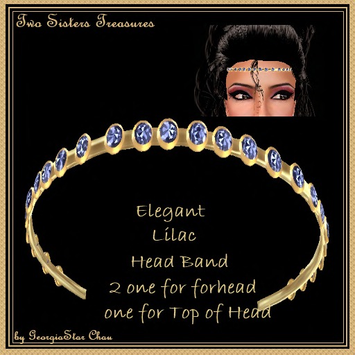 TST Elegant Lilac Jeweled Hair Bands