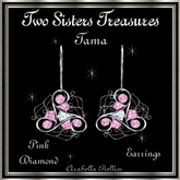 TST - TAMA PINK DIAMOND EARRINGS SILVER