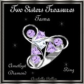 TST - TAMA AMETHYST DIAMOND RING SILVER