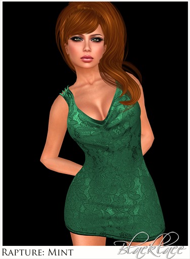 ~Blacklace~ Rapture: Mint Lace Mesh Cocktail Dress