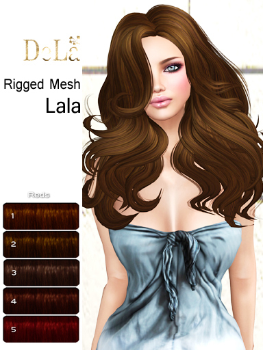 =DeLa*= Mesh Hair "Lala" Reds