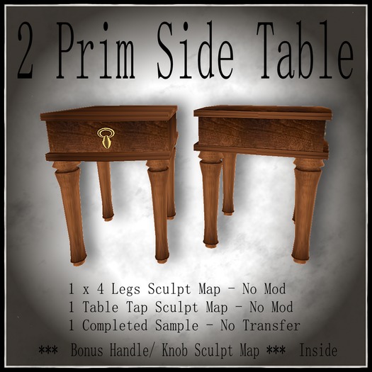 2 Prim Side Table - BOXED