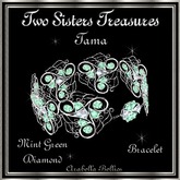 TST - TAMA MINT GREEN DIAMOND BRACELET SILVER