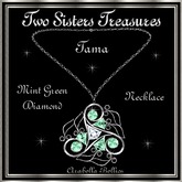 TST - TAMA MINT GREEN DIAMOND NECKLACE SILVER