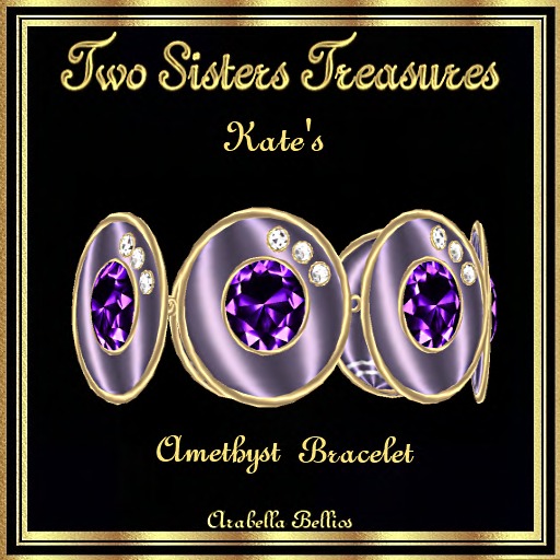 KATE'S SATIN AMETHYST DIAMOND BRACELET YG