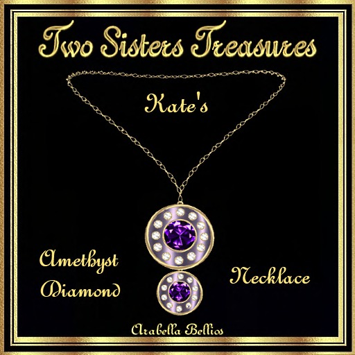 KATE'S SATIN AMETHYST DIAMOND NECKLACE YG