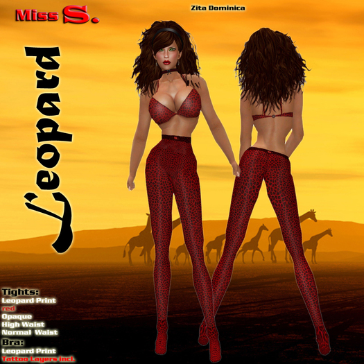 Miss S. Tights Leopard red