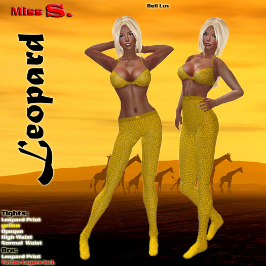 Miss S. Tights Leopard yellow