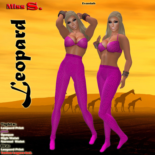 Miss S. Tights Leopard pink