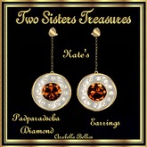 KATE'S SATIN PADPARADSCHA DIAMOND EARRINGS YG