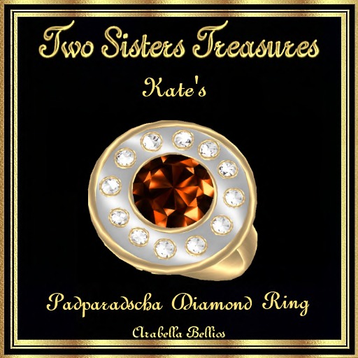 KATE'S SATIN PADPARADSCHA DIAMOND RING YG