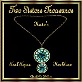 KATE'S SATIN TEAL TOPAZ NECKLACE YG