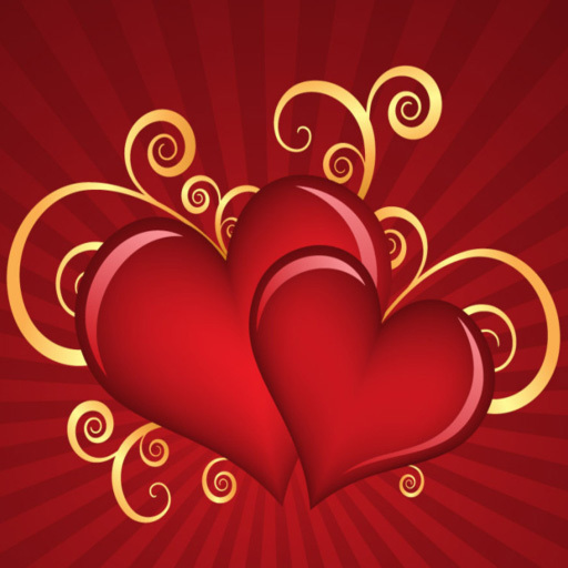 Valentines Day Card - Gold Heart - Say it with a Greetings Card