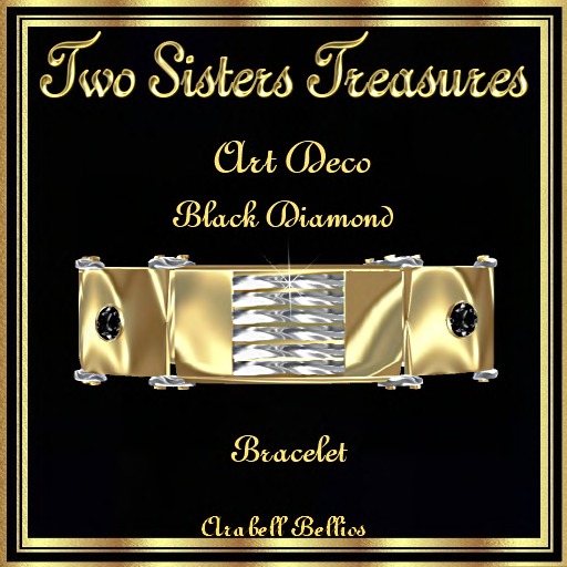 TST - ART DECO BLACK DIAMOND BRACELET YG