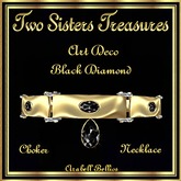 TST - ART DECO BLACK DIAMOND NECKLACE YG
