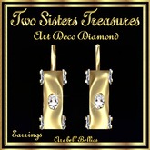 TST - ART DECO DIAMOND EARRINGS YG