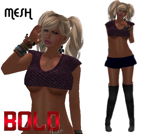 Top e Shirt Mesh :Grape: BOLD