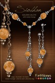 EarthStones Siobhan Necklace & Earrings - Golden Calcite (BOX)