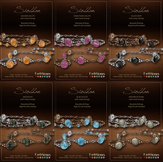 EarthStones Siobhan Necklace & Earrings - Blue Calcite (BOX)