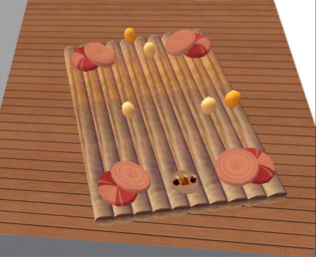 CM Designs Floating Tiki Raft Wood Raft (Light Wood)