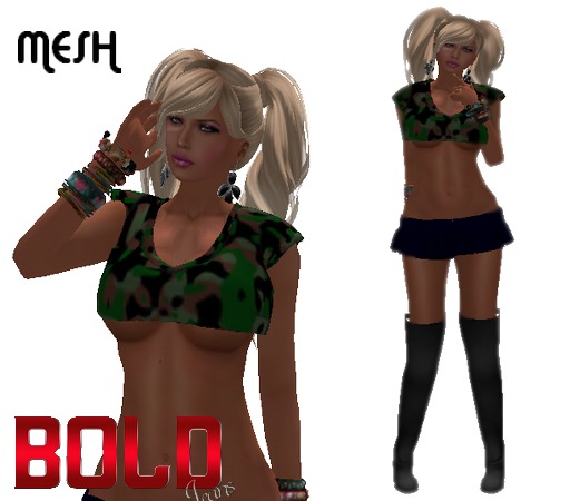 Top e Shirt Mesh :Camuflagem: BOLD