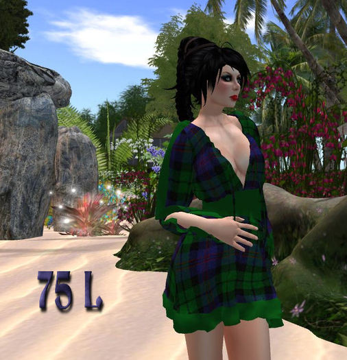 Black Watch Flounce Dress