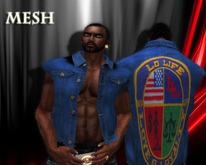 {OG KUSH}Lo-Life Vest-Denim Blue