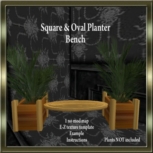 OMG Sculpty square & oval planter bench 