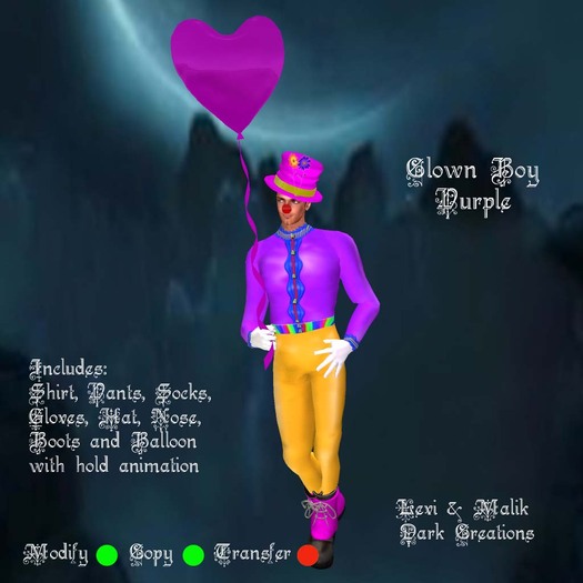 Clown Boy Purple
